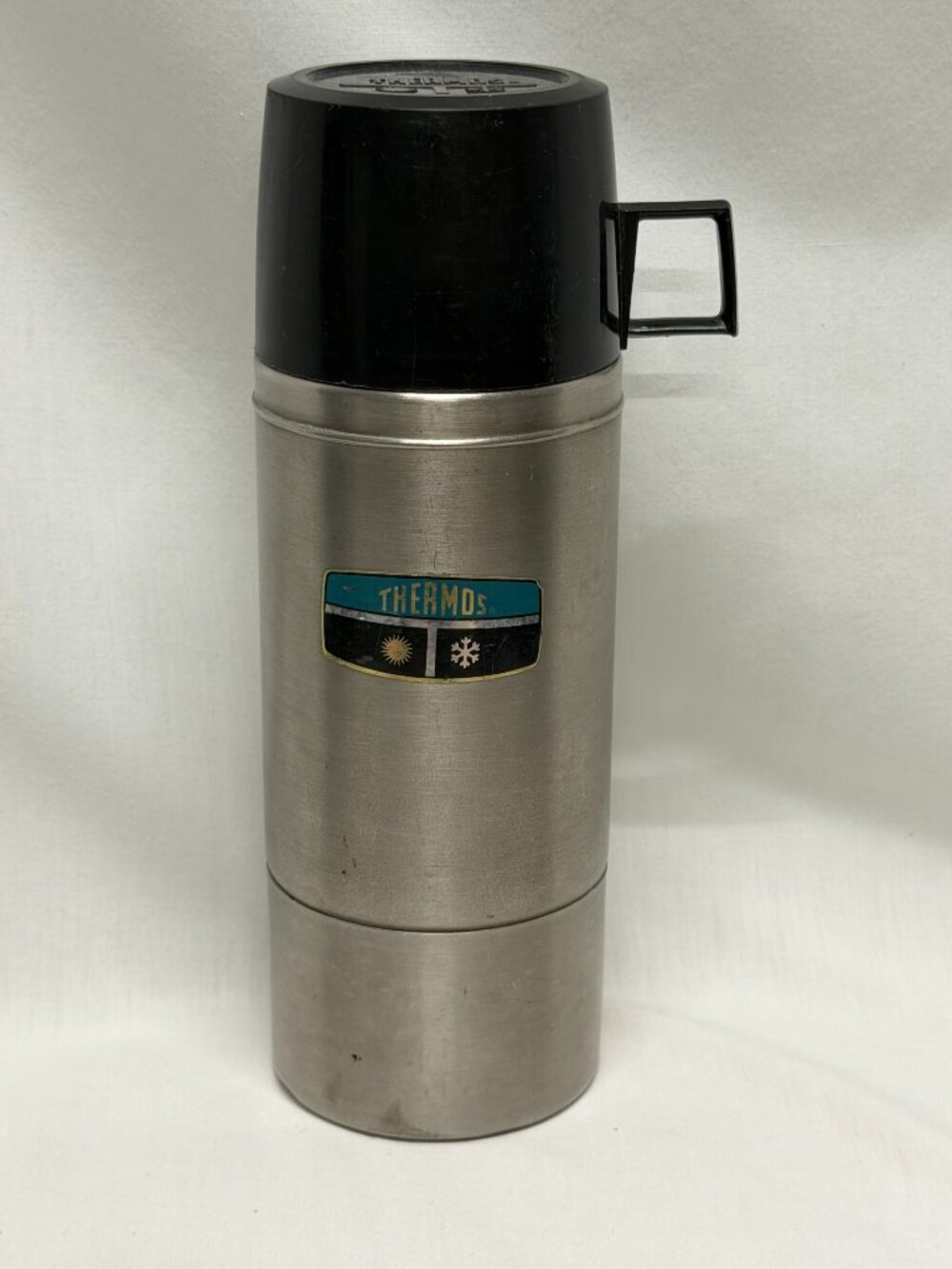 Thermos Stainless Steel Vacuum Bottle #2264S Stopper #764 Pint Vintage